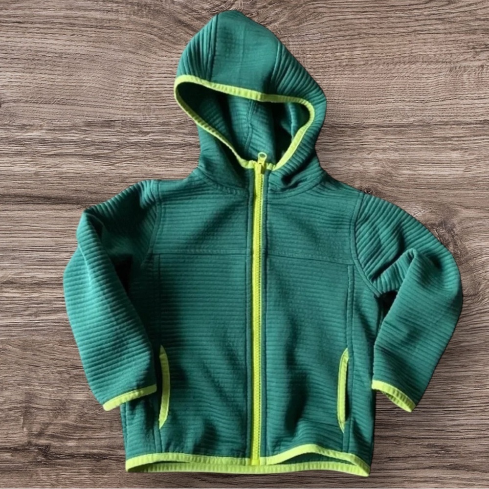 CREWCUTS EUC BOYS GIRLS GREEN JACKET COAT TOP SHIRT SUMMER BOY ZIP SIZE 2 3 XXS